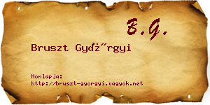 Bruszt Györgyi névjegykártya