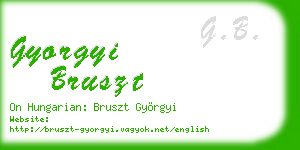 gyorgyi bruszt business card